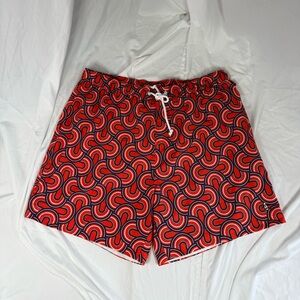 Original Penguin Orange Patterned Swim Trunks